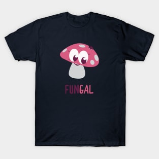 Fungal Fun Gal - Cute Mushroom-Themed Tee T-Shirt